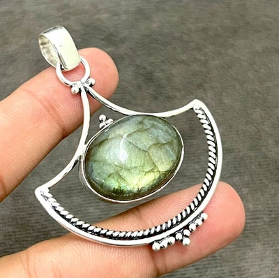 Ciondolo gioiello fatto a mano in argento sterling 925 con pietra preziosa... - Immagine 1 di 4