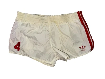 Vtg Rare 80's Adidas USA TREFOIL Logo Soccer Shorts White/Red size S* - Image 1 of 4