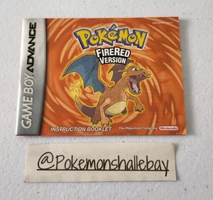 Pokemon Fire Red Version Manual Booklet - For Nintendo GBA *MANUAL ONLY* - Bild 1 von 2