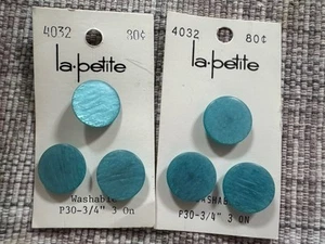6pcs 3/4 Inch 18mm Turquoise Resin Buttons With Shank - Picture 1 of 3