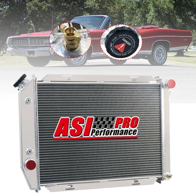 3 Rows Radiator Fits 67-68 Mercury Marquis Ford Thunderbird 1968 Galaxie 500 LTD Foto 1 de 4