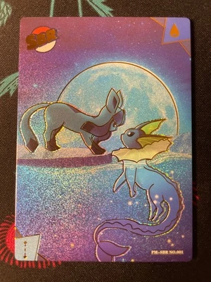 🔥NON TCG Chinese Pokémon Elf Eif Origin Collection 3.0 SBR Glaceon And Vaporeon - Image 1 of 4