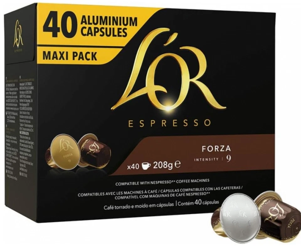 200 FORZA L'OR ESPRESSO-KAFFEEKAPSELN – NESPRESSO-KOMPATIBLE ALUMINIUMKAPSELN - Bild 1 von 1