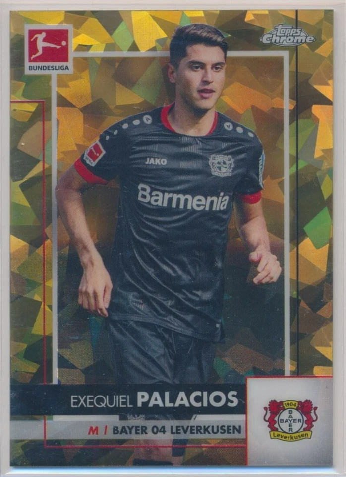 2020-21 Topps Chrome Bundesliga 65 RC Rookie Gold Sapphire Exequiel Palacios /50 - Image 1 of 2