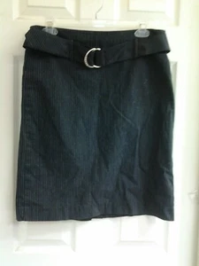 Ralph Lauren Blue Label Skirt, Women's size 8 Pencil, Belt, Stretch, Blk White - Picture 1 of 5