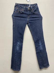 True Religion Jeans Girls Sz 12 Blue Joey Embroidery Flare Youth SKU112780 - Picture 1 of 12