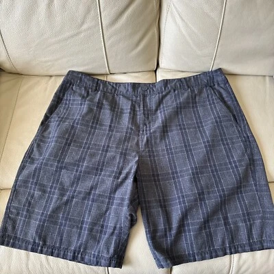 Pantalones cortos de golf Trinity Dress para hombre talla 40 azul y gris patrón a cuadros Foto 1 de 4