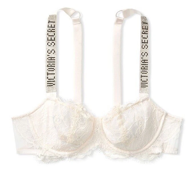 SUJETADOR PUSH-UP VICTORIA’S SECRET MUY SEXY MALVADO SIN FORRO CORREA BRILLANTE BALCONET NUEVO CON ETIQUETAS Foto 1 de 1