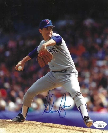 Signed 8X10 NOLAN RYAN Texas Rangers Autographed photo- JSA COA - Image 1 of 1