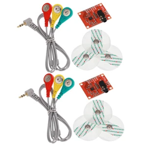 2 Kit Simple Plomb AD8232 Double Pôles Pulse Moniteur de Fréquence Cardiaque Module Capteur ECG - Photo 1/6