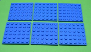 LEGO 6 x Basisplatte Bauplatte Grundplatte blau Blue Plate 6x6 3958 4199519 - Bild 1 von 2