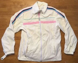 Zeroxposur Vintage Women's White, Pink & Blue Full Zip Coat / Jacket - Medium - Picture 1 of 12