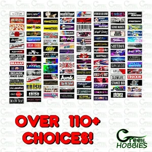 RC 1/10 Scale Bumper Slap Stickers Decal Box Car Drift Onroad Garage Body Shell - Bild 1 von 116