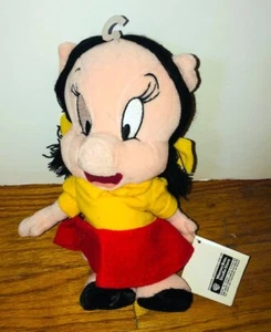 Warner Bros Studios Store Plush Petunia Pig Bean Bag Stuffed Animal 1998 8” NWT - Picture 1 of 1