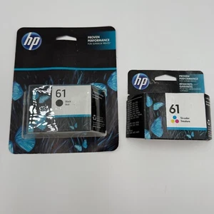 HP #61 2 Pack Combo Ink Cartridge 61 Black and Color - NEW - Picture 1 of 14