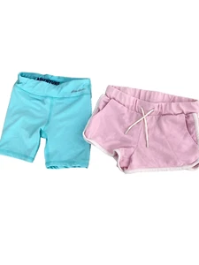 EDDIE BAUER GAP GIRLS 2 PC SHORTS ACTIVEWEAR BLUE PINK SIZE XS 5-6 - Picture 1 of 4