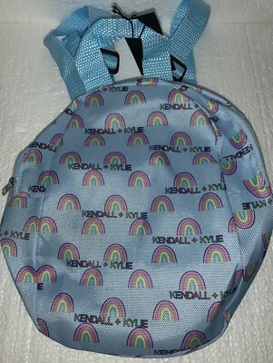 KENDALL + KYLIE Mini BACKPACK Rainbow Blue Multicolor Festival Purse Summer - Image 1 of 4