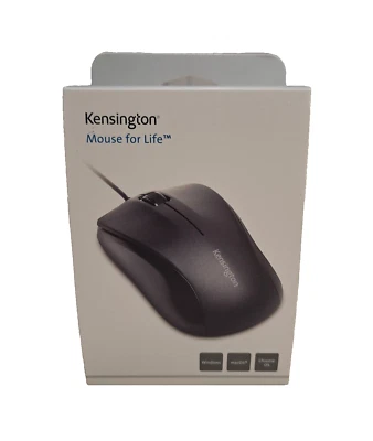 Kensington Wired USB Mouse for Life HD Optical Left/Right Hand Use - Black - Image 1 of 4