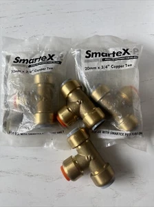 4 x SmarteX-P 20mm x 3/4” copper tee fittings - Picture 1 of 4