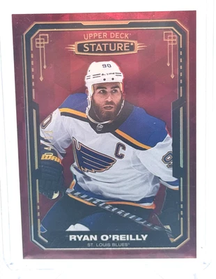 2021-22 Upper Deck Stature Design Variant Red Ryan O'Reilly /11 Blues Predators - Image 1 of 3