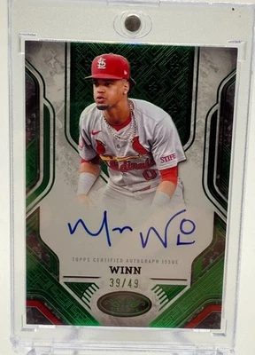 2025 Topps Tier One MASYN WINN /49 Prime Performers Autographs Green Foil SSP - Image 1 of 3