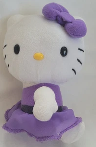 2012 Sanrio Hello Kitty Plüschpuppe lila KOPF AUFGENÄHT FALSCHER FEHLER Seitenlook - Bild 1 von 7