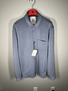 RYE 51 Double Knit NOAH Chore Coat Herren Gr. 44/XL Mist Blue Poly Modal (NEU) - Bild 1 von 12