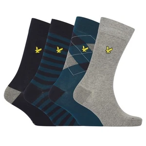 Men's Lyle And Scott 4 Pack of Dress Socks in Multicolour - Picture 1 of 2