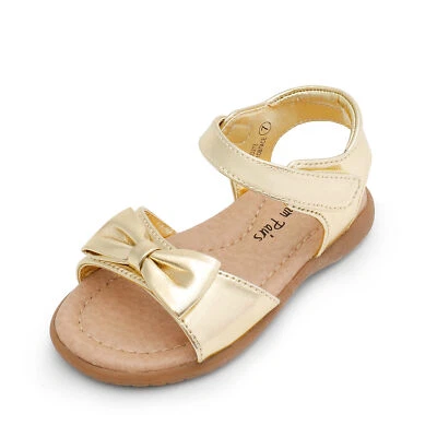 Sandalias planas Dream Pairs para niños pequeños niñas verano con moño Foto 1 de 4