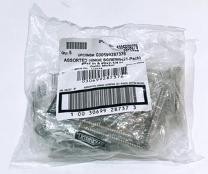 105 Stück #9 x 1 Zoll und #9 x 2-1/4 Zoll Flachkopf Satin Nickel Türscharniere Schrauben - Bild 1 von 5