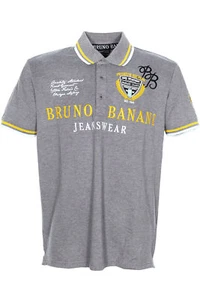 Bruno banani Maglietta Polo Camicia Uomo Manica Corta Cotone Grigio Taglia L - Picture 1 of 5