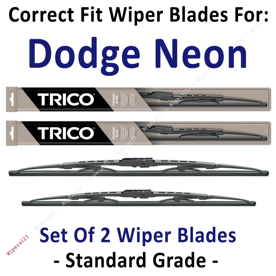 Wiper Blades 2-Pack Standard Wipers - fit 2000-2005 Dodge Neon - 30221/30190 - Image 1 of 1