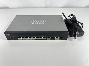 Cisco SG350-10P Commutateur géré Gigabit PoE 10 ports avec adaptateur secteur - Photo 1/4