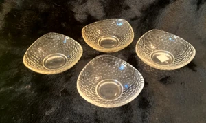 PartyLite Tealight Candle Holders "Clarity" 4 Pieces Pebble Textured Glass P9207 - Picture 1 of 4