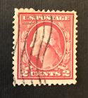 2 CENT RED GEORGE WASHINGTON US POSTAGE .TIMBRE RARE