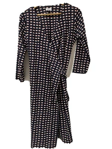 Belle bird Womens Knee Length Dresses Belle Size 10 Squares Wrap Dress - Picture 1 of 7
