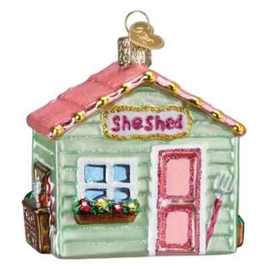 Old World Christmas SHE SHED (20139) Glass Ornament w/Box - Picture 1 of 4