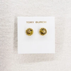 Aretes circulares Tory Burch Roxanne latón laminado/oro OS - Imagen 1 de 12