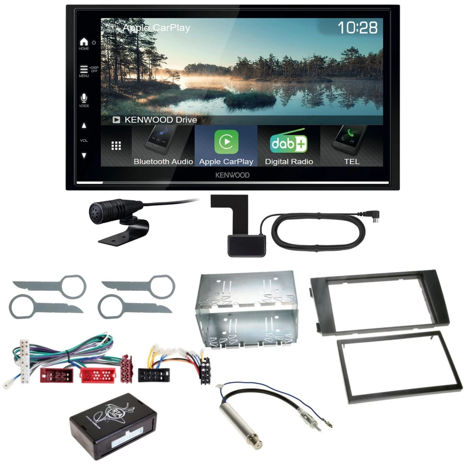 Kenwood DMX7722DABS Android Auto CarPlay Bluetooth Einbauset für Audi A6 4B - Bild 1 von 1