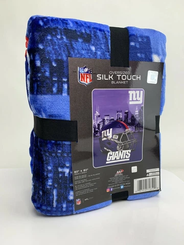 New NFL New York Giants Silk Touch Plush Super Soft Blanket X-Large 60"x80" Cover