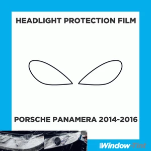 For Porsche Panamera 14-16 CLEAR Headlight Scratch Guard Protection Film PPF - Picture 1 of 3