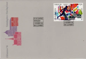 Noruega 1993 2039, NK 1188-89 canc. día de emisión, Olympic FDC. - Imagen 1 de 1