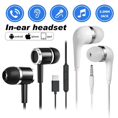 3.5mm Jack Wired Earbuds USB-C In-Ear Headphones with Mic for Phones and Laptops - Image 1 of 4