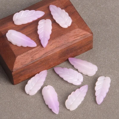 10 cuentas colgantes sueltas de vidrio de hoja de 10x24 mm para hallazgos de joyería hágalo usted mismo Foto 1 de 4