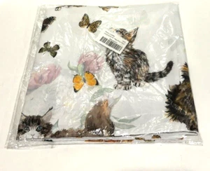 NEW in Package Throw Pillow Cover 20 x 30 inches Kittens Cats n' Butterflies - Picture 1 of 7