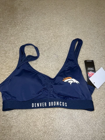 Denver Broncos NFL Apparel Swimsuit Top Blue Women Sz M Brand New Cover