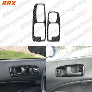 Cubierta de manija de puerta interior de fibra de carbono real 2 piezas para Honda Civic EK cupé 96-00 - Imagen 1 de 23