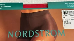 Red Nordstrom Vintage Sheer Control Panty Hose Cayenne 20 Denier Sheer Toe XL - Picture 1 of 5