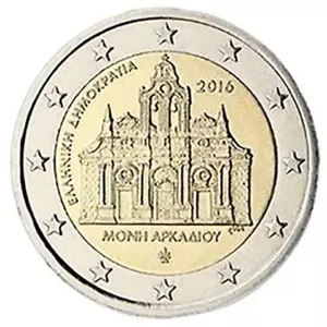 2 euro Grecia 2016 fdc rogo Monastero Arkadi - Picture 1 of 1