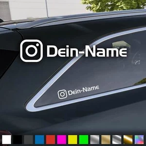 Username Instagram 2 Aufkleber Social Media Wunschtext Sticker Auto Geschenkidee - Picture 1 of 8